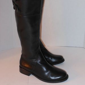 VINCE CAMUTO BLACK LEATHER KNEE HIGH BOOTS SIZE 7